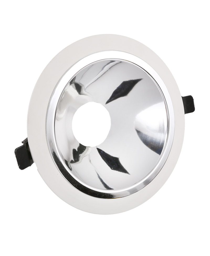 17CB MR16 Light Fixture, 5 inch Recessed light Reflector Trim with White Ring - ledlightsandparts