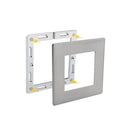 AD-107T-2.2W-12V Square Cabinet Puck Light, 12V 2.2W 3000K Brushed Nickel - ledlightsandparts