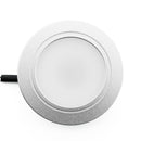 R25-12V Silver Grey Round LED Cabinet Puck Light, 12V 2.5W CCT(2.4K, 2.7K, 3K, 3.5K, 4K, 5K) - ledlightsandparts