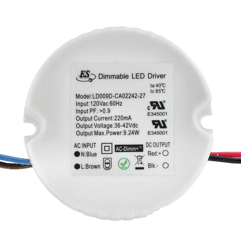 ES LD009D-CA02242-27 Constant Current LED Driver, 220mA 36-42V 9.24W max - ledlightsandparts