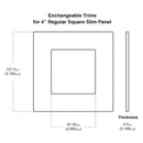 4 inch Square Flat Panel light Selectable Color Temperature 5CCT (Brushed Nickel Cover) - ledlightsandparts