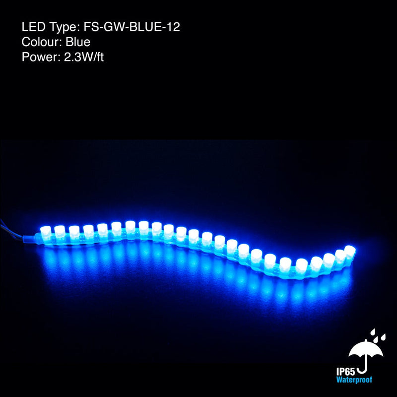 24cm(9.4inch) Great Wall DIP LED Strip FS-GW-Blue-12, 12V 0.19(w/ft) Blue - ledlightsandparts