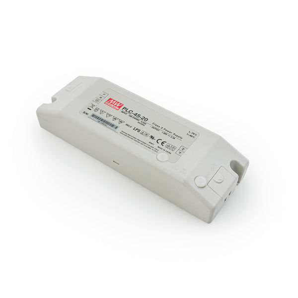 Mean Well PLC-45-20 Non-Dimmable LED Driver, 20V 2.3A 45W - ledlightsandparts