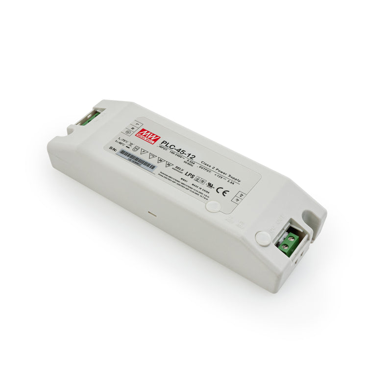 Mean Well PLC-45-12 Non-Dimmable LED Driver, 12V 3.8A 45W - ledlightsandparts