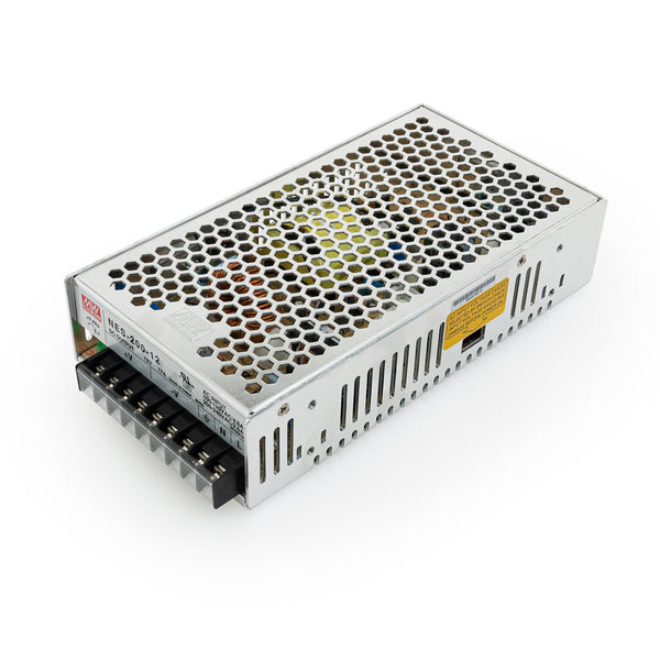 Mean Well NES-200-12 Metal Case Non-Dimmable LED Driver, 12V 17A 204W - ledlightsandparts