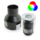 B2WDR0118A Round Recessed LED In-Ground Light, 12-24V 4.1W RGB - ledlightsandparts