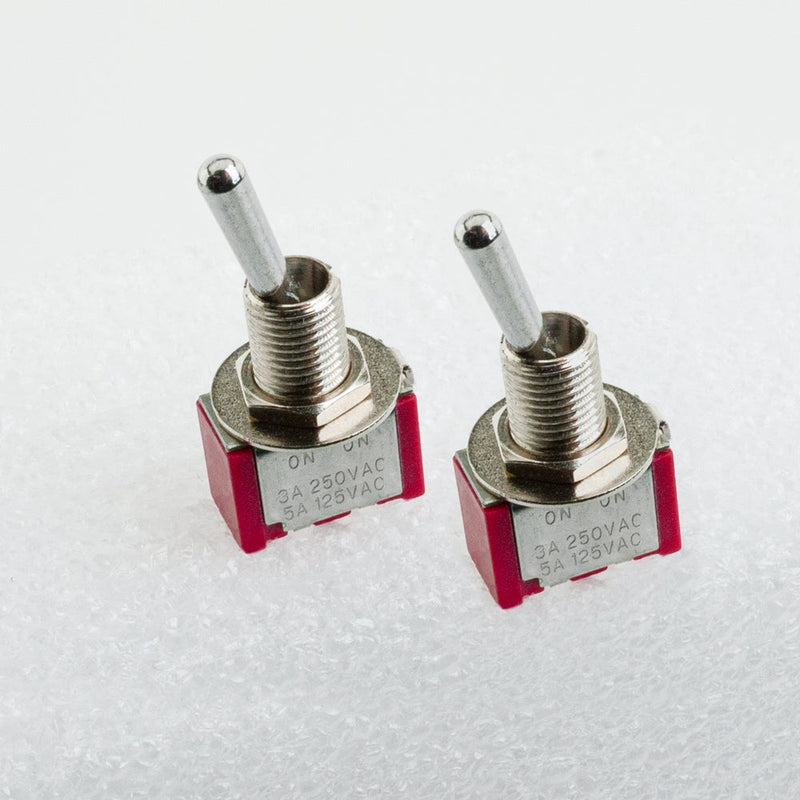 SPDT Toggle Switch 5A 125VAC On-On (Pack of 2) - ledlightsandparts