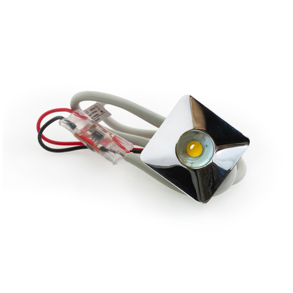 Square Single Led C1009 Small Square Recessed LED Lights, 12V 1W 3000K(Warm White)
