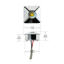 C1009 Small Square Recessed LED Lights, 12V 1W 3000K(Warm White), lightsandparts