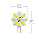 G4 9SMD 5630 9-30V Bulb 200lm 6000K(Cool White), lightsandparts