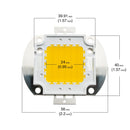 High Power LED Chip LMD-50WWH35, 32.34V 50W 3000K(Warm White) - ledlightsandparts