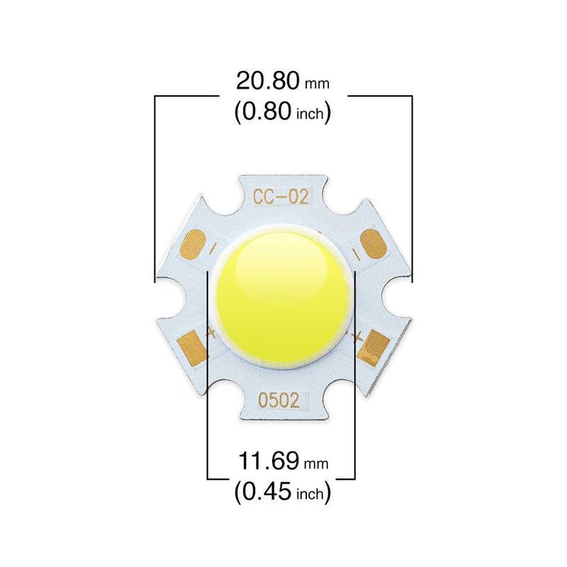 5W LED COB Chip Light 6000K - ledlightsandparts