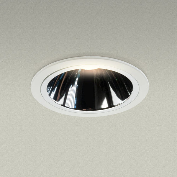 17M MR16 Light Fixture, 4 inch Recessed light Reflector Trim with White Ring - ledlightsandparts