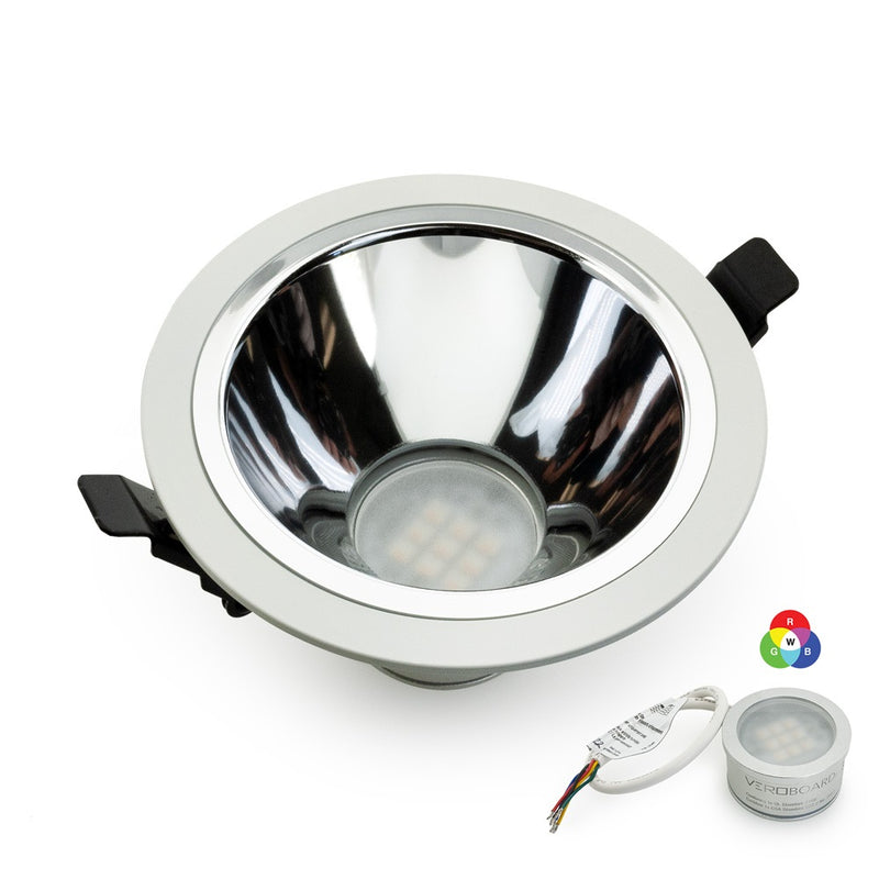 VBD-MTR-17-1W Recessed LED Light Fixture, 4 inch Round White - ledlightsandparts