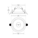 VBD-MTR-17-1W Recessed LED Light Fixture, 4 inch Round White - ledlightsandparts