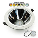 VBD-MTR-17C Recessed LED Light Fixture, 5 inch Round Polished Chrome - ledlightsandparts