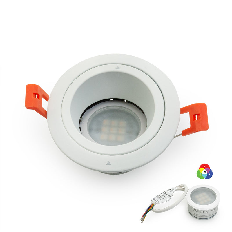 VBD-MTR-16W Recessed LED Light Fixture, 3 inch Round White