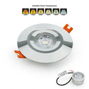 VBD-MTR-14C Recessed LED Light Fixture, 2.5 inch Round Chrome - ledlightsandparts
