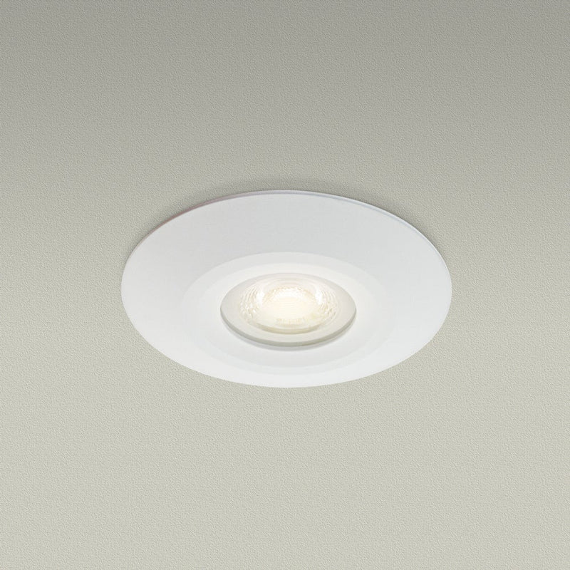 14W MR16 Light Fixture (White), 2.5 inch Round Recessed Downlight Convex style Pinhole - ledlightsandparts