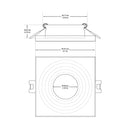 VBD-MTR-1C Recessed LED Light Fixture, 2.5 inch Square Chrome - ledlightsandparts
