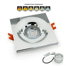 VBD-MTR-1C Recessed LED Light Fixture, 2.5 inch Square Chrome - ledlightsandparts