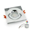 VBD-MTR-1C Recessed LED Light Fixture, 2.5 inch Square Chrome - ledlightsandparts