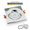VBD-MTR-1C Recessed LED Light Fixture, 2.5 inch Square Chrome - ledlightsandparts