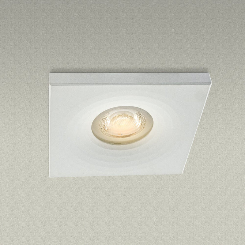 1W MR16 Light Fixture (White), 2.5 inch Square Surface Recessed - ledlightsandparts