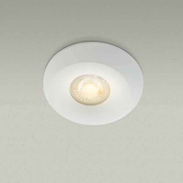2W MR16 Light Fixture (White), 2.5 inch Round Crescent Moon shaped Modern Recessed - ledlightsandparts