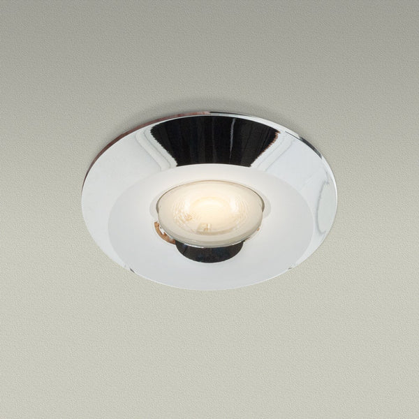 2C MR16 Light Fixture (Chrome), 2.5 inch Round Crescent Moon shaped Modern Recessed - ledlightsandparts