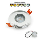VBD-MTR-3C Recessed LED Light Fixture, 2.5 inch Round Chrome - ledlightsandparts