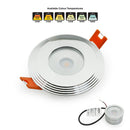 VBD-MTR-3C Recessed LED Light Fixture, 2.5 inch Round Chrome - ledlightsandparts
