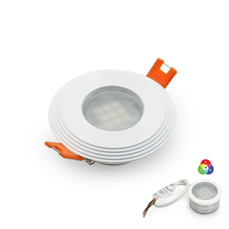 VBD-MTR-3W Recessed LED Light Fixture, 2.5 inch Round White