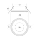 VBD-MTR-3W Recessed LED Light Fixture, 2.5 inch Round White- ledlightsandparts
