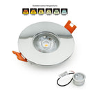 VBD-MTR-5C Recessed LED Light Fixture, 2.5 inch Round Chrome - ledlightsandparts