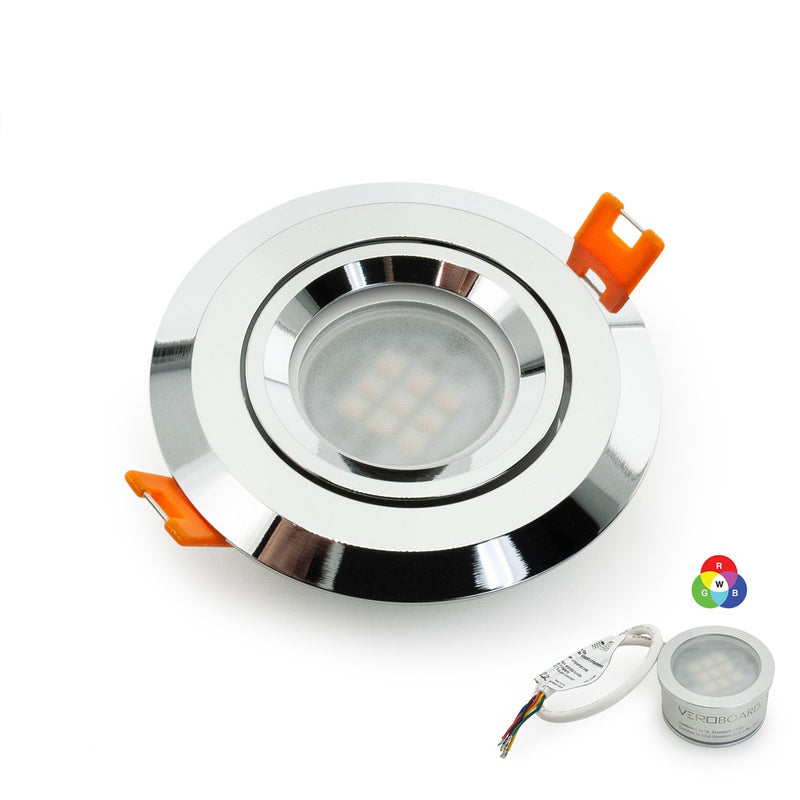 VBD-MTR-6C Recessed LED Light Fixture, 3 inch Round Chrome