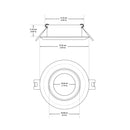 VBD-MTR-6W Recessed LED Light Fixture, 3 inch Round White - ledlightsandparts