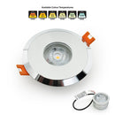 VBD-MTR-7C Recessed LED Light Fixture, 2.5 inch Round Chrome - ledlightsandparts