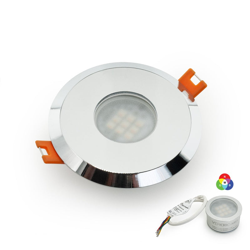 VBD-MTR-7C Recessed LED Light Fixture, 2.5 inch Round Chrome