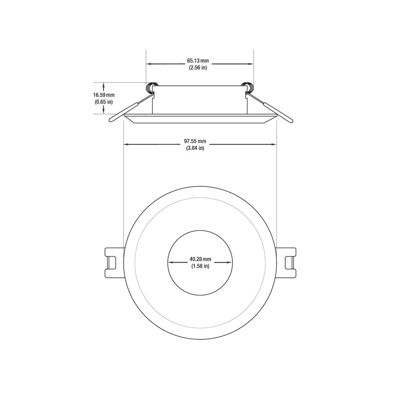 7C MR16 Light Fixture (Chrome), 2.5 inch Round Recessed light Pinhole - ledlightsandparts