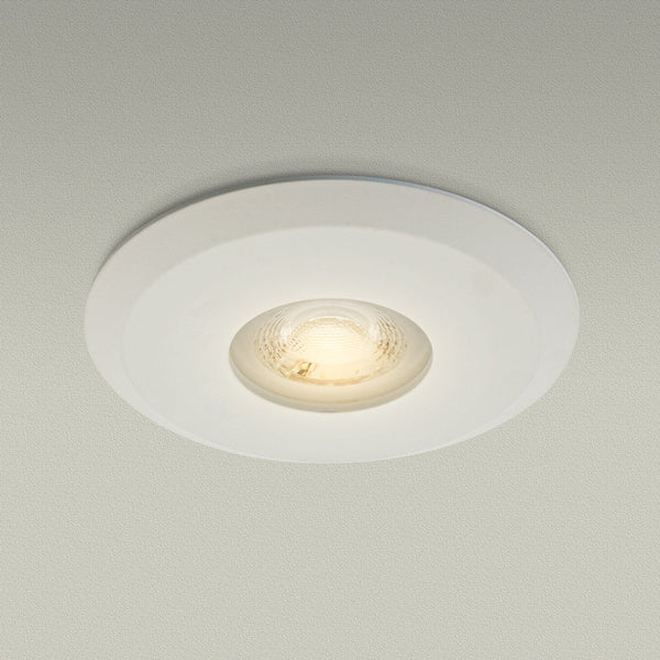 7W MR16 Light Fixture (White), 2.5 inch Round Recessed light Pinhole Trim - ledlightsandparts