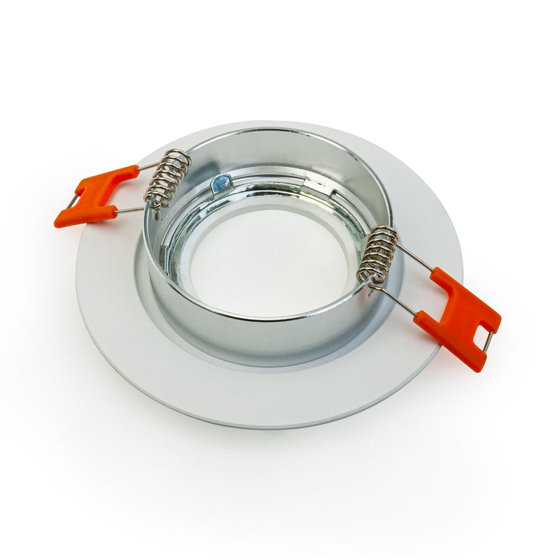 7W MR16 Light Fixture (White), 2.5 inch Round Recessed light Pinhole Trim - ledlightsandparts