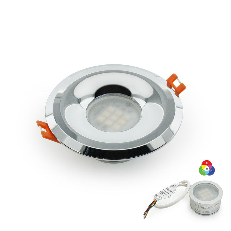 VBD-MTR-8C Recessed LED Light Fixture, 2.5 inch Round Chrome - ledlightsandparts