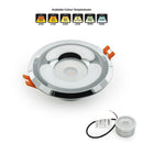 VBD-MTR-8C Recessed LED Light Fixture, 2.5 inch Round Chrome - ledlightsandparts