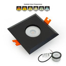 VBD-MTR-9B Recessed LED Light Fixture, 2.5 inch Square Black - ledlightsandparts