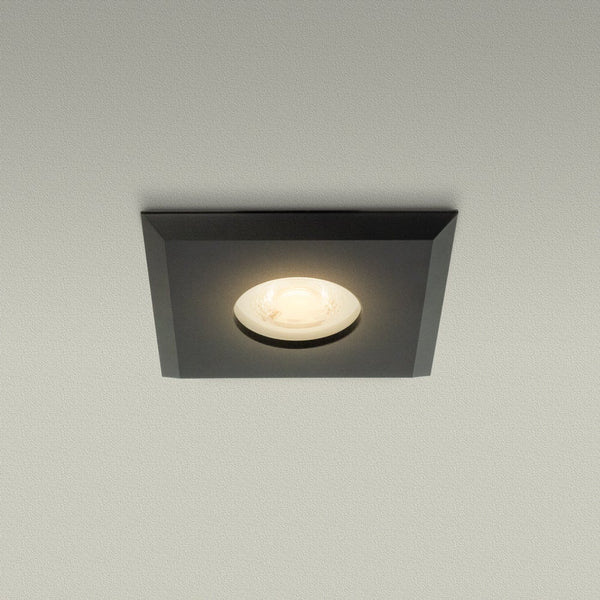 9B MR16 Light Fixture (Black), 2.5 inch Square Flat Recessed Downlight - ledlightsandparts