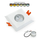 VBD-MTR-9W Recessed LED Light Fixture, 2.5 inch Square White - ledlightsandparts