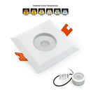 VBD-MTR-9W Recessed LED Light Fixture, 2.5 inch Square White - ledlightsandparts