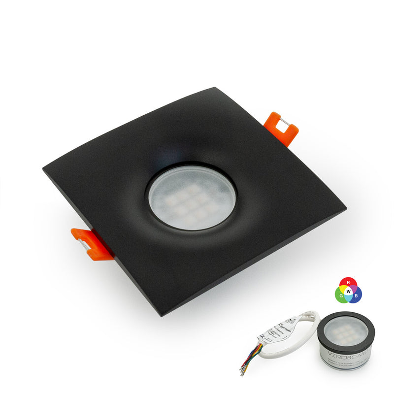 VBD-MTR-12B Recessed LED Light Fixture, 2.5 inch Square Black