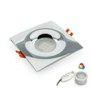 VBD-MTR-12C Recessed LED Light Fixture, 2.5 inch Square Chrome - ledlightsandparts